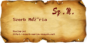 Szerb Mária névjegykártya