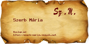 Szerb Mária névjegykártya